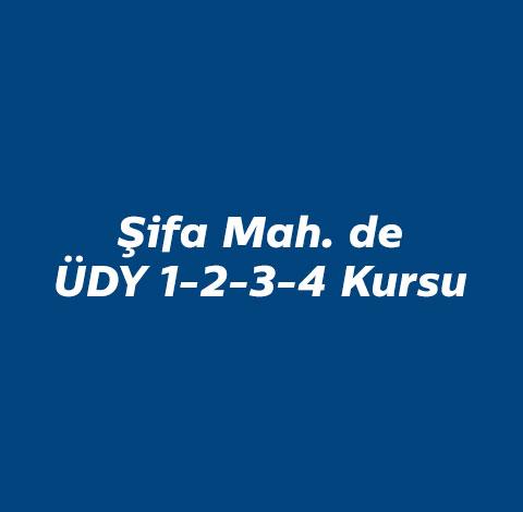 Şifa Mahallesi ÜDY Belgesi Şifa Mahallesi ÜDY Belgesi