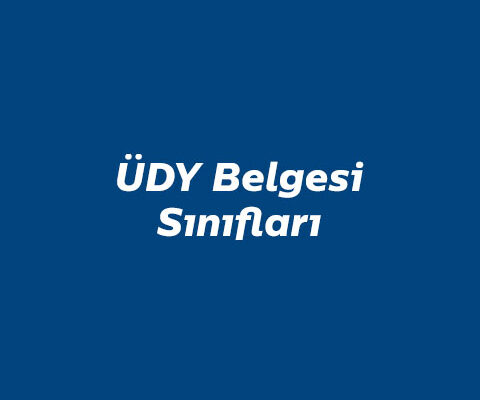 ÜDY Belgesi Sınıfları